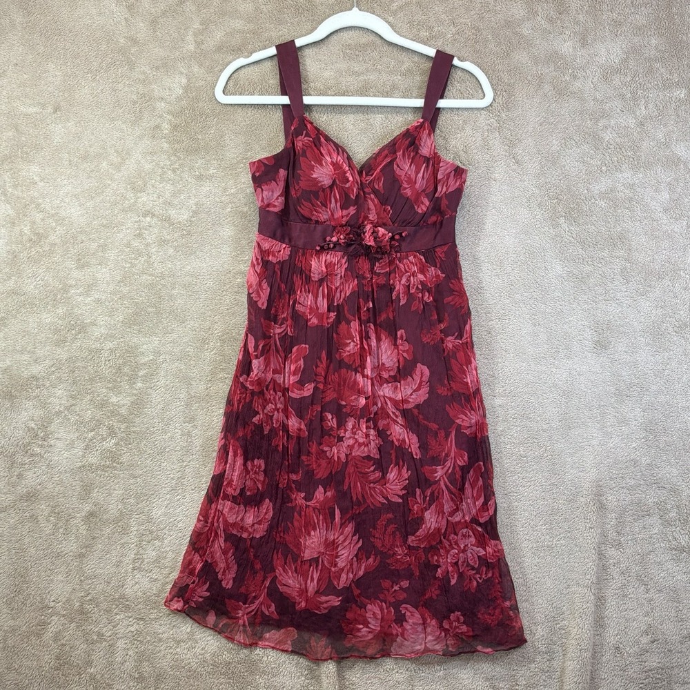 VTG Babydoll Silk Dress 90s Sz 4 Whimsigoth Forest Fairy Y2k Vamp Dark Romantic